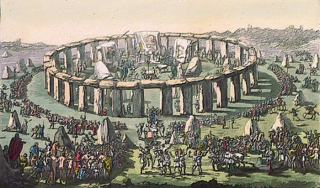 Stonehenge. By Jules Ferrario. Published by Jules Ferrario, Milan. Copper engraving; hand colored, 1827. 